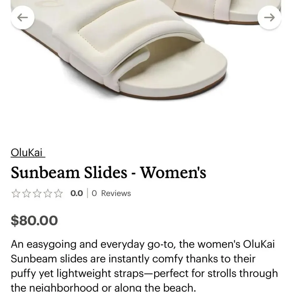 Olukai Women's Cream and White Sandals